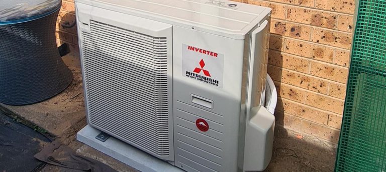 A newly installed outdoor unit
