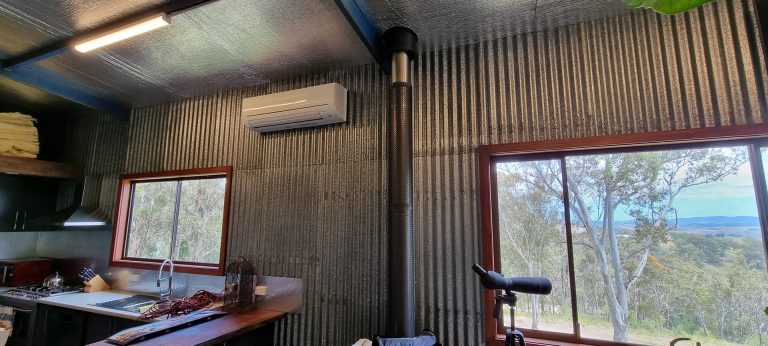 An inside of the house with AC installed