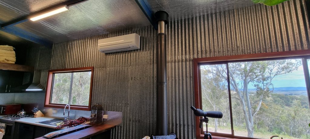 A home with a split type AC